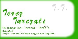 terez tarczali business card